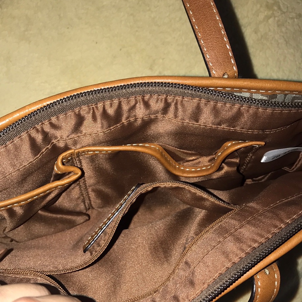 Patchwork Leather Strap Handbag - image 5